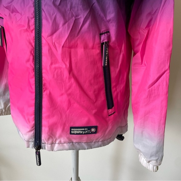 SUPERDRY Original Windcagoule Jacket Gradient Tricolor Windbreaker Jacket Sz XS - Picture 7 of 12